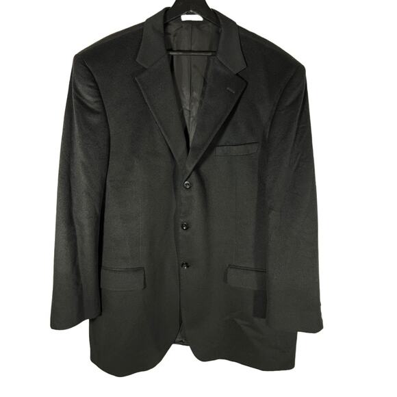 Black Cashmere Suit Jacket Loro Piana Mens Blazer SFI Jacobsons Vintage